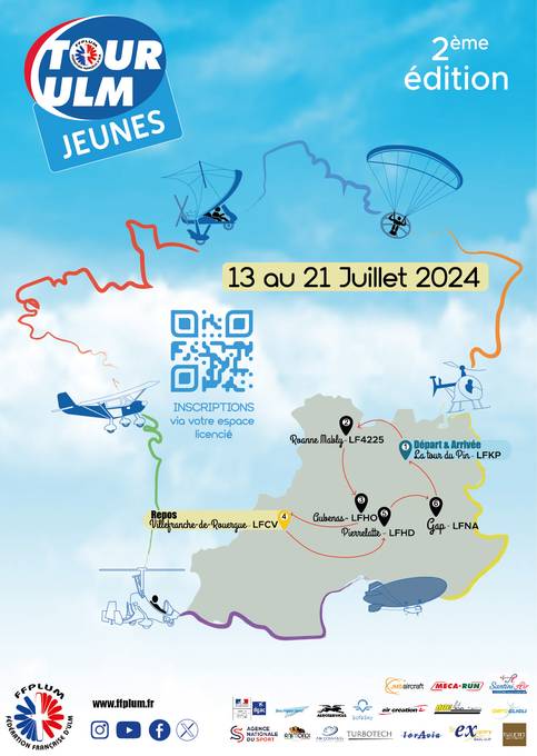 Affiche du Tour ULM Jeunes 2024