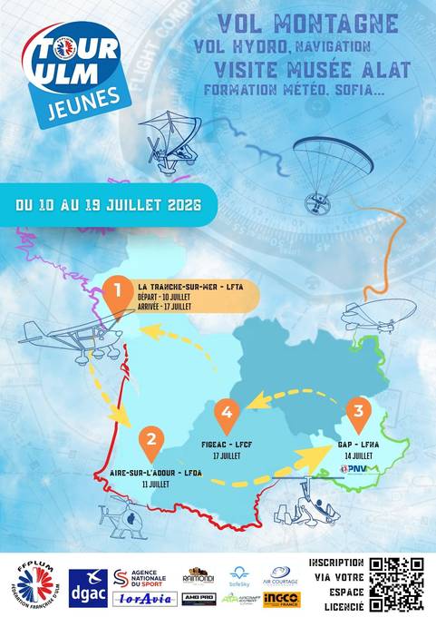 Affiche du Tour ULM Jeunes 2026